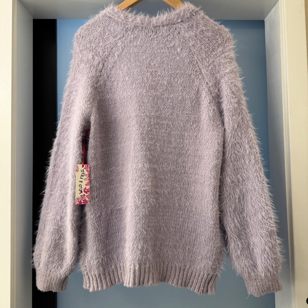 Cardigan Purple Lavender Haze Fuzzy Size S Freshman 1996 - Picture 4 of 4